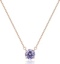 Mothers Day Gifts for Mom Wife, 18K Gold Diamond Necklaces for Women Dainty Silv - £21.60 GBP