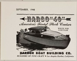 1948 Print Ad Harco 40 Stock Cruiser Harbor Boat Building Los Angeles Harbor,CA - £7.04 GBP