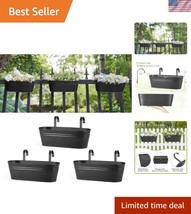 Set of 3 Durable Metal Hanging Planters - Perfect for Outdoor Gardening ... - $43.50