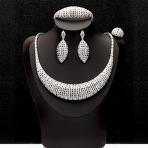 TIRIM Luxury Zirconia Necklace Sets for Women Wedding Engagement Bridal Jewelry  - £74.50 GBP