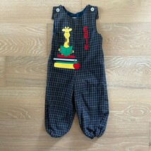 Vintage Kelly's Kids Navy Plaid School Jumper Giraffe ERIK sz 3 - $551.59 MXN Vintage Kelly's Kids Navy Plaid School Jumper Giraffe ERIK sz 3 - $551.59 MXN