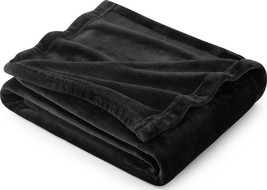 Bedsure 300GSM Fleece Blankets Black for Couch, Sofa, Bed, - £18.16 GBP