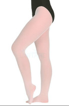 Body Wrappers C80 Ballet Pink Girl&#39;s Size Medium/Large (8-14) Full Footed Tights - £5.60 GBP