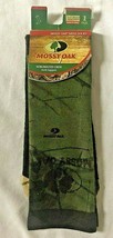 Men&#39;s Socks Mossy Oak Size 1 Pair 9-12 Crew Foliage Green Brown Arch Support NEW - £11.18 GBP