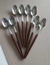 8 Vintage Ekco Eterna Canoe Muffin Ice Tea Spoons - £30.67 GBP