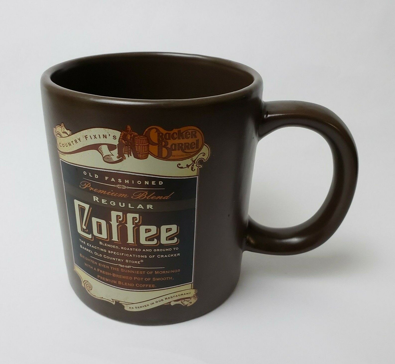 Primary image for Cracker Barrel Coffee Mug Brown Large Old Country Store Multi-Color