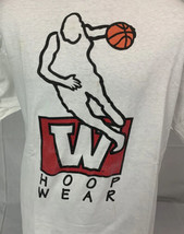 Vintage Wisconsin Badgers T Shirt Basketball Single Stitch Tee USA XL 90s - £19.95 GBP