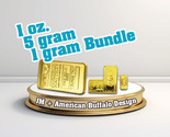 1g, 5g &amp; 1oz Gold Buffalo Bullion Bars - Mixed Lot of (3) 24k .999 Fine ... - £19.49 GBP