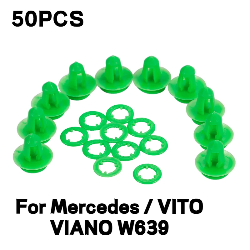 10/50pcs Green Auto Fasteners Car Door Card Trim Panel Clips Rear Tailgate - £8.52 GBP+