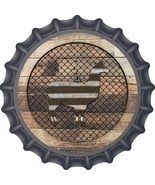 Corrugated Llama on Wood Novelty Metal Bottle Cap 12 Inch Sign (Design O... - $36.85 CAD
