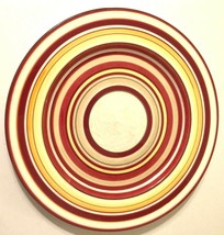 Isaac Mizrahi Red Yellow White Circles Style Mix Ceramic Dinner Plate 10.5&quot; - £6.95 GBP