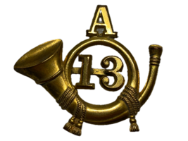 U.S. ARMY, INFANTRY FIELD TRUMPETER, 13th REGIMENT, A COMPANY, CAP INSIGNIA - $30.00
