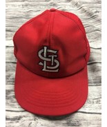 Vintage 90&#39;s St. Louis Cardinals Red Mesh Trucker Hat Snapback Cap MLB B... - $21.46