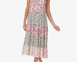 NWT ELLEN TRACY Women&#39;s Printed Tiered Midi Lounge Gown, Soft Bra Inside XL - $24.72
