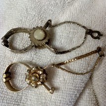 Vintage glove holders two total gold tone and silver tone - $25.00