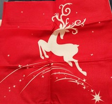 CaliTime Christmas reindeer 18x18 Throw Pillow Covers red set 2 NEW in package - £6.42 GBP