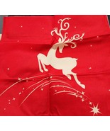 CaliTime Christmas reindeer 18x18 Throw Pillow Covers red set 2 NEW in p... - $10.85 CAD