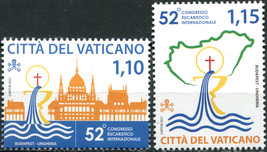 Vatican 2021. 52nd International Eucharistic Congress, Budapest (MNH OG) Set - £6.81 GBP