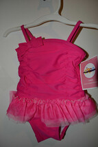 Circo Girls Infant Toddler One Piece Swimsuit w/Tutu 12M UPF 50+Pink NWT - £10.29 GBP