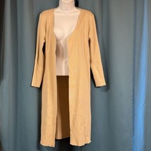 Silk &amp; Salt Cardigan, Small, Long, Viscose Blend, Tan, NWT - £38.61 GBP