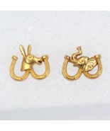 Political Democrat &amp; Republican Lapel Hat Pin Gold Tone 2 Horseshoes Gol... - $145.95 MXN