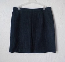 Y2K GAP Women 10 Blue Denim Mini Skirt A-Line Stretch Basic Preppy Zip Up - £14.32 GBP