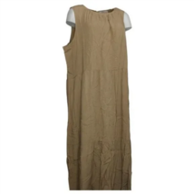 Laurie Felt Sleeveless Round Neck Relaxed Tiered Maxi Dress (Sand, 2X) A499894 - £28.08 GBP