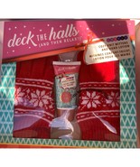 Deck The Halls Cozy Knit Mittens And Hand Lotion Bundle Red Christmas Gi... - $164.12 MXN