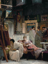 FRAMED CANVAS Art print giclee a picture gallery lawrence alma tadema - £31.64 GBP+