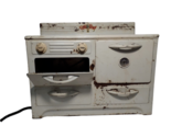Vintage Little Chef Play Stove / Oven. Working, 13.5 x 7 x 11, White - $32.25