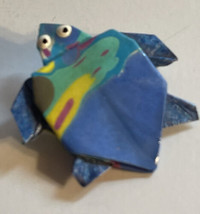 Pin Turtle Hand Painted and Hand Crafted Metal 2 inches - $9.50