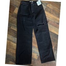 Abercrombie &amp; Fitch Relaxed Jeans High Rise Curve Love Distressed Black ... - $31.67