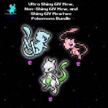 ✨ Shiny 6IV ✨ Mew + Non-Shiny 6IV Mew + Mewtwo Pokemon Bundle with Master Balls - £4.68 GBP