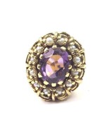 14k Yellow Gold Vintage Women&#39;s Ring With February Amethyst Birthstone &amp;... - £439.64 GBP