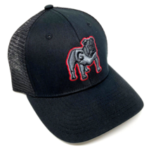 University Of Georgia Bulldogs Logo Uga Black Mesh Trucker Snapback Hat Cap Nwt - £16.28 GBP