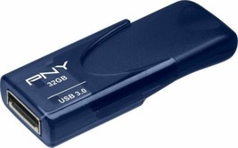 New Pny Attache 4 Turbo 32GB Usb 3.0 Blue Thumb Flash Drive P-FD32GTBAT4NB-GE - £7.48 GBP