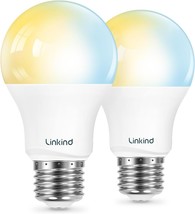 Linkind Alexa Light Bulbs, Soft White To Daylight Tunable (2700K-6500K),, 2-Pack - £24.62 GBP