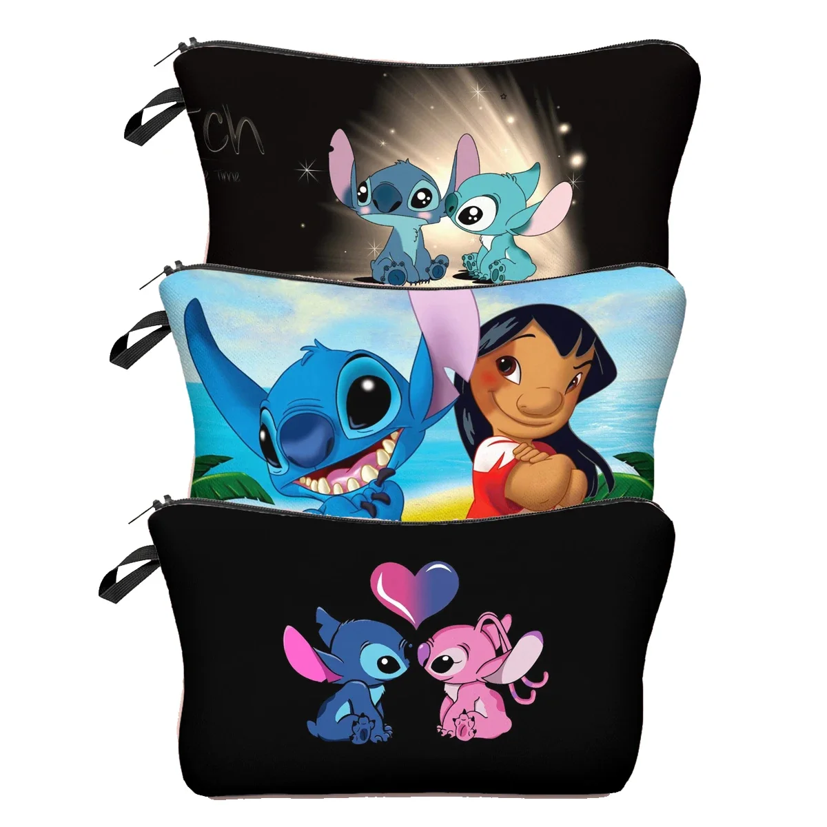 Disney Stitch Makeup Bag Kawaii Dumbo Cosmetic Bag Anime Cartoon Stich Washing - £7.80 GBP+