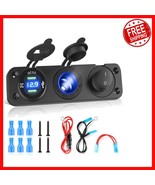 12V Waterproof Marine Charger: Dual QC3.0 USB Ports &amp; LED Display Socket - $483.92 MXN