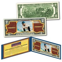 WILLIE MAYS 1955 Bowman TV Series Giants iconic Card Art on Authentic $2 US Bill - £11.88 GBP