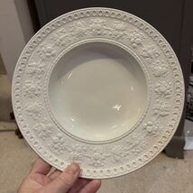 Wedgwood  Wellesley Off-White Embossed Fruits Circles Bowl 8.5” England - $28.00