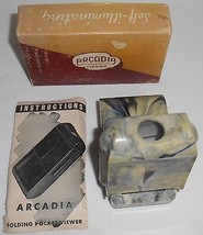 Vintage ARCADIA COMMANDER VIEWER Self Illuminating MINT IN BOX 1940s Poc... - £38.78 GBP