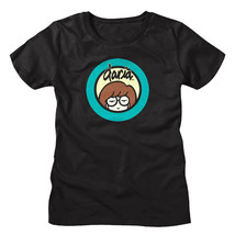 Daria Peephole Logo Women&#39;s T Shirt Morgendorffer Peeking Out MTV Nerd - $28.50+