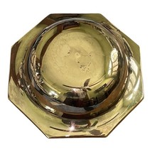 Vtg Art Deco Brass Bowl Trinket Jewelry Holder Ashtray Accent Shiny Handcrafted image 7