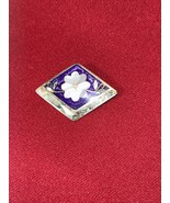 Vtg Mexico Alpaca “Silver” Inlaid Abalone Enamel Convertible Pendant Bro... - $395.60 MXN