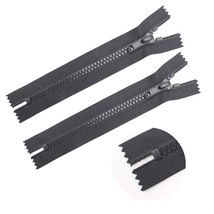 2Pcs 6 Inch #5 Close End Plastic Zippers Bulk Black Molded Resin Zippers... - £15.72 GBP