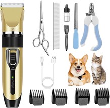 Dog Clippers, Dog Grooming Kit, Cordless Rechargeable Dog - $24.32