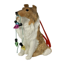 Sandicast Rough Collie Christmas Ornament Brown Sable and White Dog New in Box - £18.57 GBP