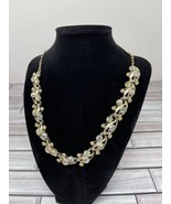 Gold Toned Rhinestone Accent Costume Fashion Jewelry Necklace 18.5” - $284.91 MXN