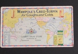 Wampoles Creo-Terpin Coughs Cold Medicine Vintage Advertising Trade Card... - £6.30 GBP